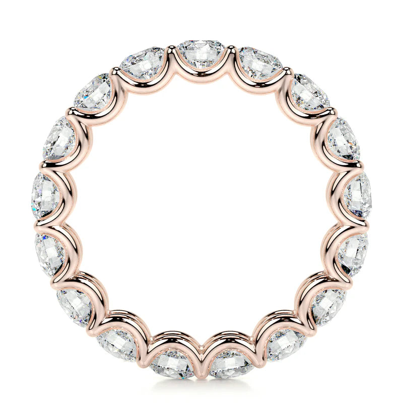 Rose :: sustainable lab grown diamond eternity ring round cut eco friendly band