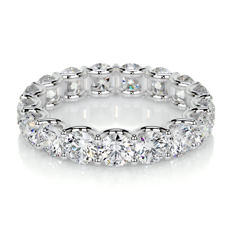 White :: Nyvella round lab grown diamond eternity ring IGI certified full eternity band