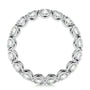 White :: Nyvella lab grown diamond eternity band round cut luxury wedding ring