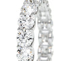 White :: full eternity lab grown diamond ring round cut bridal stacking band