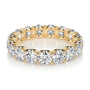 Yellow :: classic full eternity lab grown diamond ring round brilliant cut band