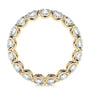 Yellow :: fine jewelry round lab diamond eternity ring for women stacking band