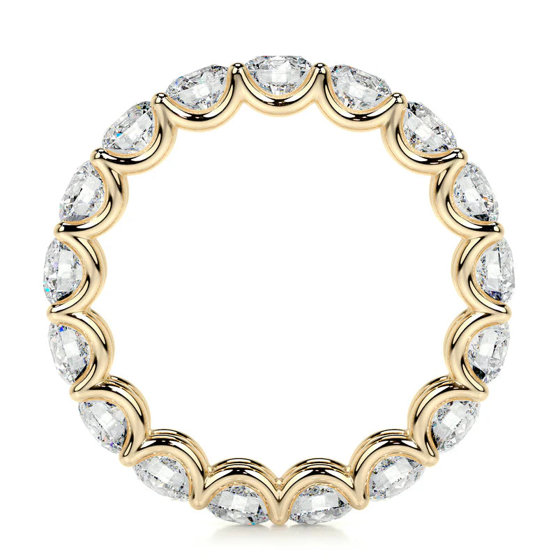 Yellow :: fine jewelry round lab diamond eternity ring for women stacking band