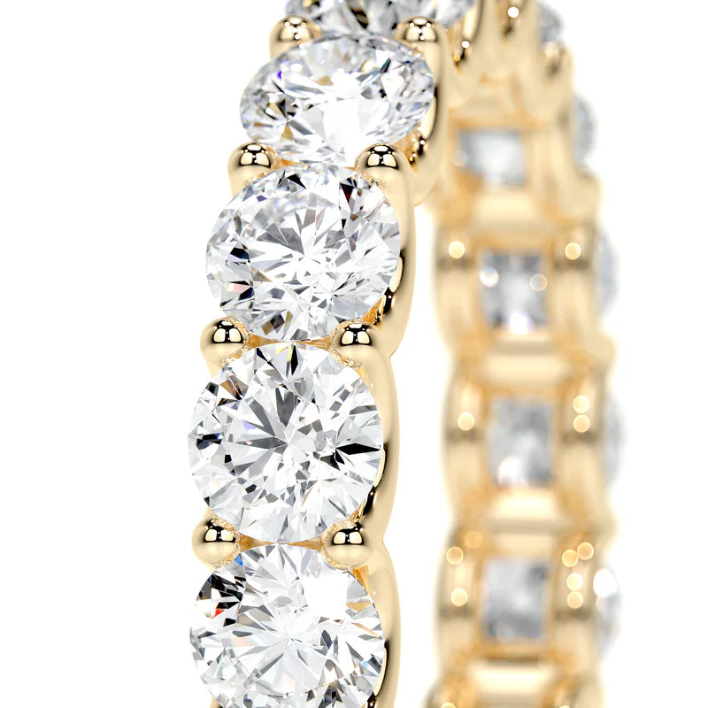 Yellow :: elegant Nyvella round lab grown diamond eternity ring timeless design