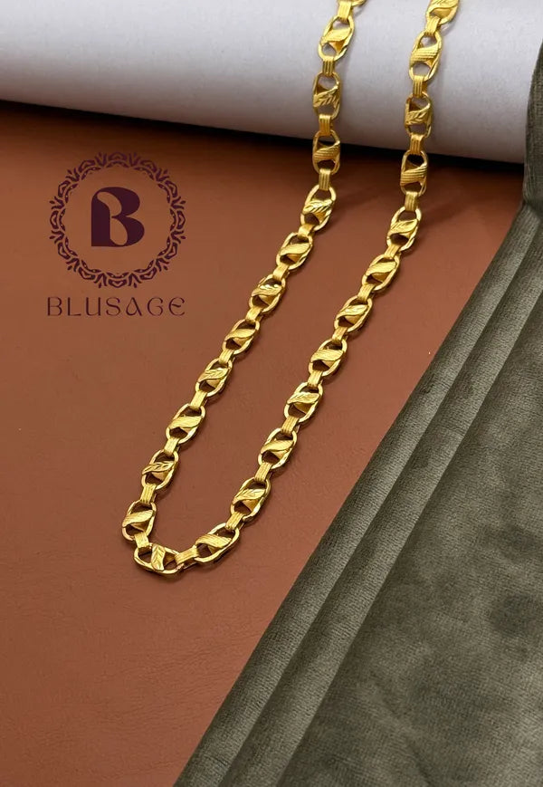 Elegant Classical Leaf Nawabi Lotus Chain for Man & Adults