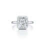 Common :: Mytrisa 3.11ct radiant bezel lab grown diamond engagement ring IGI certified close up view
