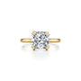 Common :: Praelia 3ct cushion solitaire lab grown diamond engagement ring IGI certified close up view