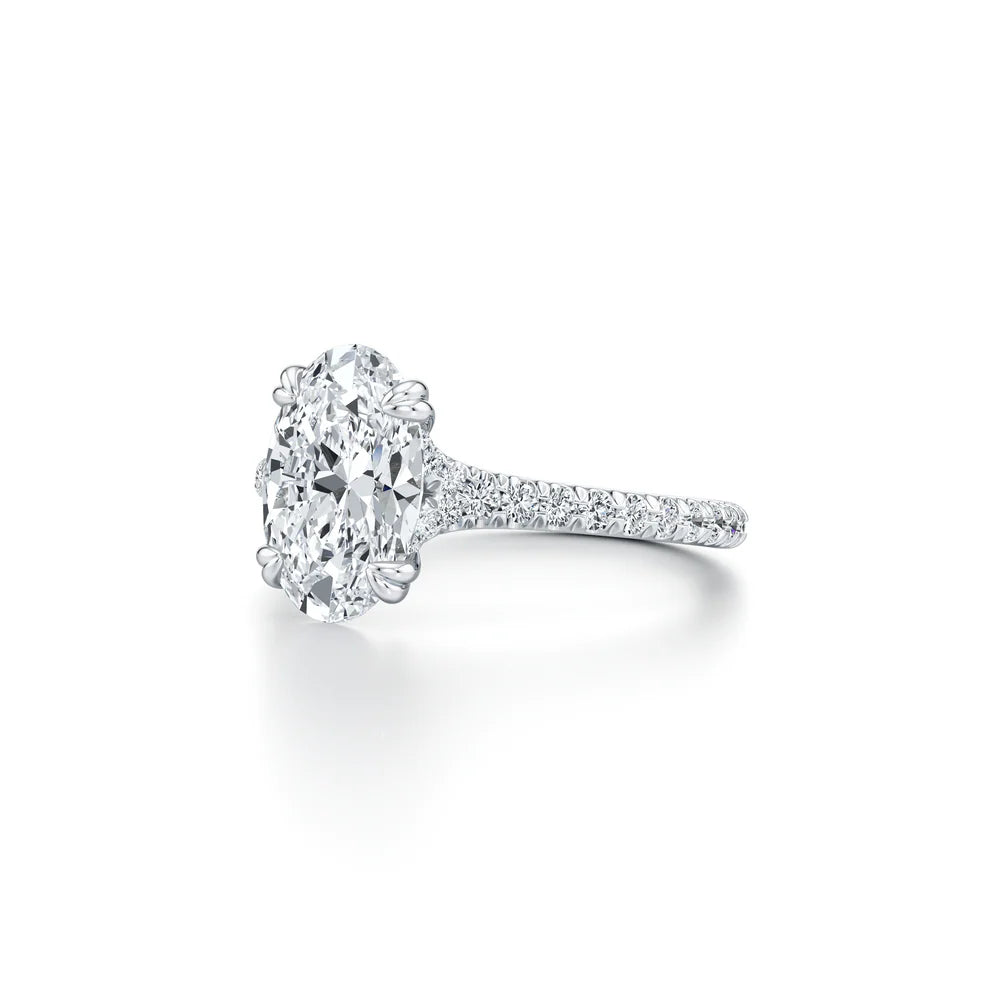 Common :: Oval pave lab grown diamond engagement ring 6.56 carat by Unii Jewels product image