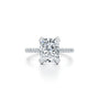 Common :: Sylvora 3.45ct radiant pave lab grown diamond engagement ring IGI certified close up view