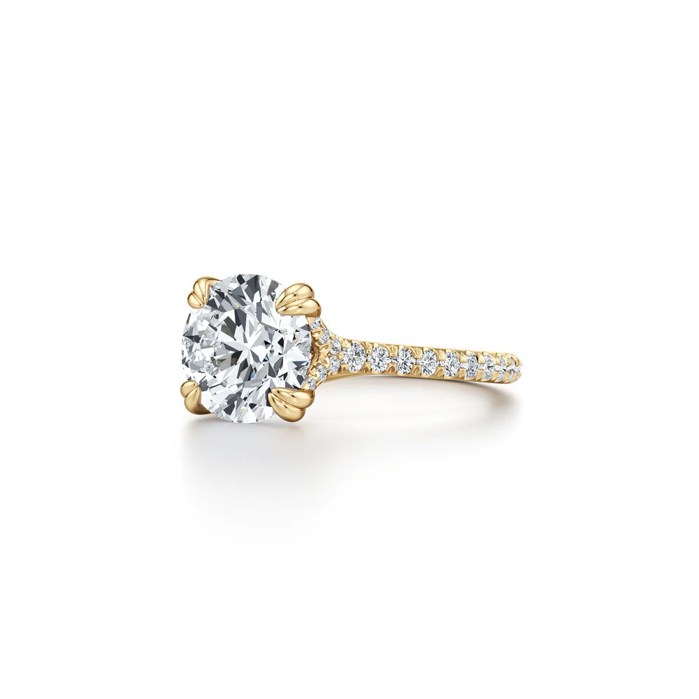 Common :: Round pave lab grown diamond engagement ring 3.42 carat by Unii Jewels product image