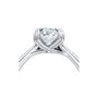 Common :: Elegant oval cut solitaire engagement ring with lab grown diamond side angle view
