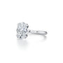 Common :: IGI certified 2.10ct oval diamond solitaire ring in gold detailed shot