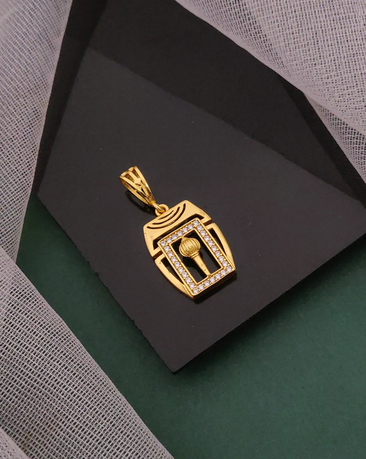 A Very unique Hanumanji Gada Diamond Pendant