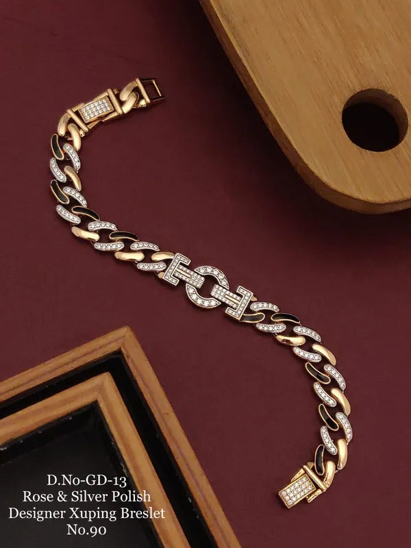 Rose Gold & Silver Polish Designer Xuping Bracelet