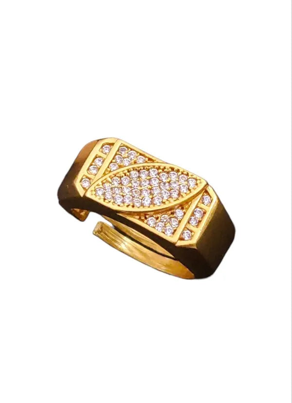 Fantastic Leaf Design Diamond Ring for Boys & Men