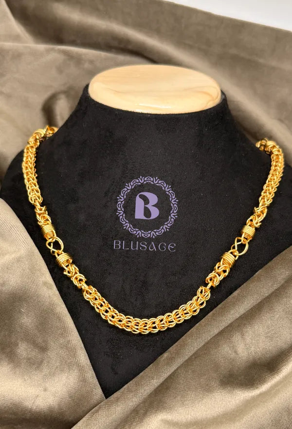 Glamorous Design Gold Plated Rajwadi Chain for Men