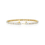 yellow :: 7ct lab grown diamond tennis bracelet round brilliant diamonds
