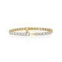 yellow :: 9ct lab grown diamond tennis bracelet round brilliant diamonds