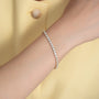 yellow :: 7 carat fine jewelry round lab grown diamond bracelet