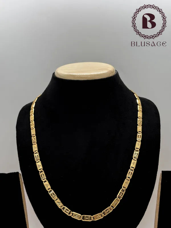 Ingenious Design IGP Brass Gold Plated Nawabi Chain For Stylish Men