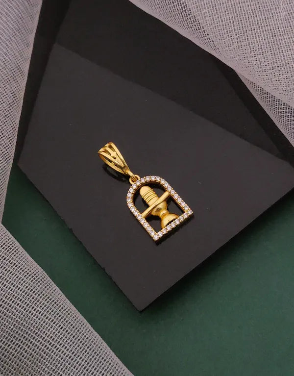 Diamond Frame Shivling Pendant