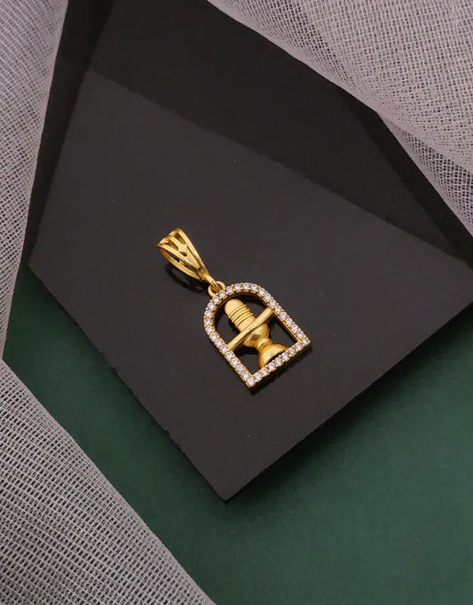 Diamond Frame Shivling Pendant