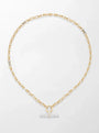 Common :: Lab grown diamond necklace featuring Round GH VS diamonds in an elegant T-Bar chain design.