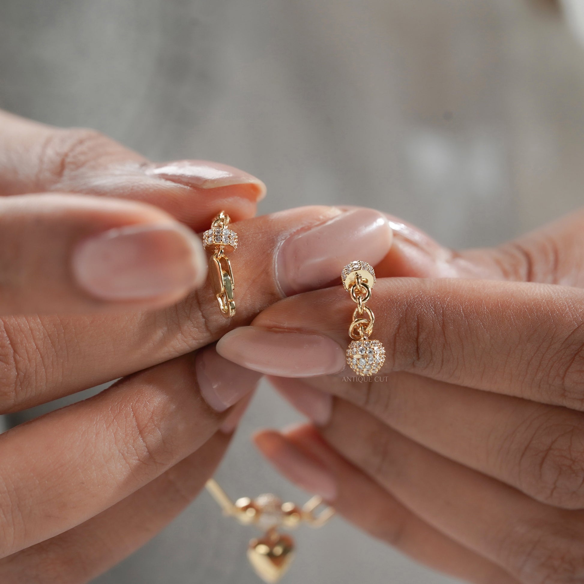 1.50tcw Diamond Charm Bracelet | Heart, Lock & Key | Round Cut | IGI Certified