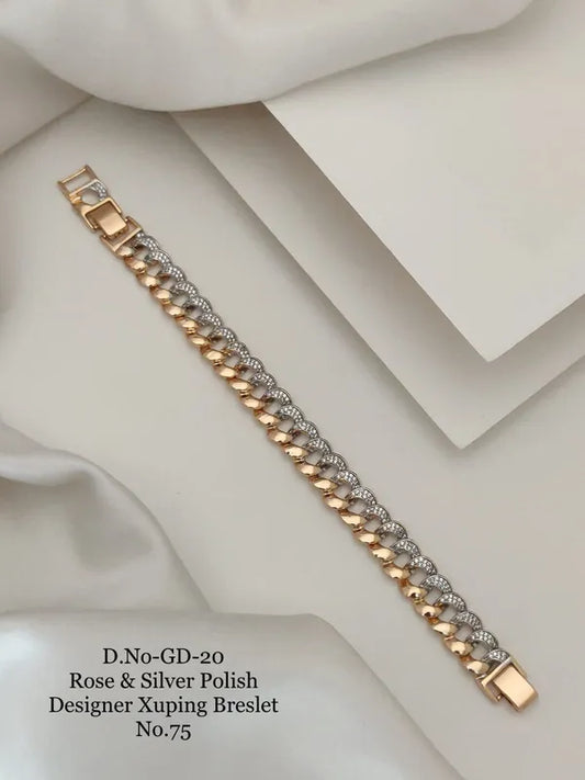 Rose Gold & Silver Polish Designer Xuping Bracelet