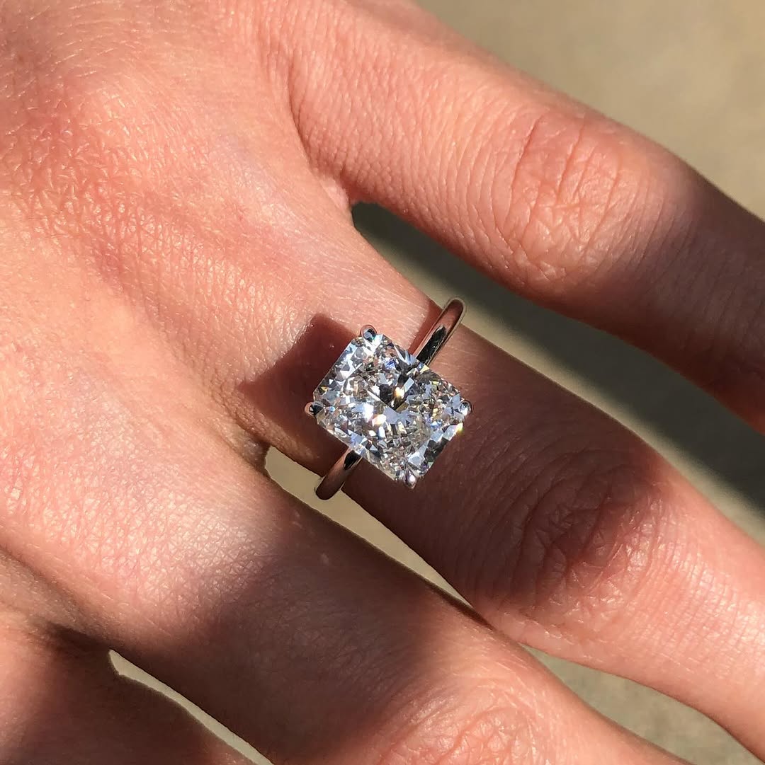 Radiant 3.30tcw Lab Grown Diamond Hidden Halo Ring | IGI Certified | DEF VVS–VS