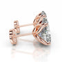 Rose :: round lab grown diamond studs brilliant cut elegant design