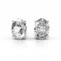 White :: round diamond stud earrings eco friendly lab grown luxury design