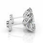 White :: round brilliant diamond earrings lab grown high sparkle premium
