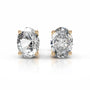 Yellow :: high sparkle round lab grown diamond earrings luxury studs