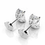 White :: lab grown diamond studs round cut luxury fine jewelry for women