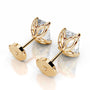 Yellow :: timeless round diamond studs lab grown classic fine jewelry