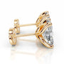 Yellow :: round lab grown diamond earrings silver gold platinum options