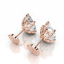 Rose :: round diamond earrings IGI certified lab grown fine jewelry