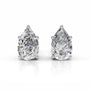 White :: round diamond stud earrings eco friendly lab grown luxury design
