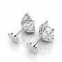White :: modern round lab diamond earrings minimalist elegant studs