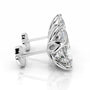White :: round brilliant diamond earrings lab grown high sparkle premium
