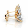 Yellow :: round diamond earrings lab grown eco friendly fine jewelry gift