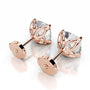 Rose :: round diamond stud earrings eco friendly lab grown luxury design