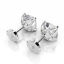 White :: round cut lab diamond earrings elegant everyday wear jewelry