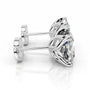 White :: high sparkle round lab grown diamond earrings luxury studs