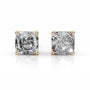 Yellow :: luxury round lab grown diamond earrings premium craftsmanship