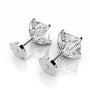 White :: round cut lab diamond earrings elegant everyday wear jewelry