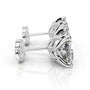 White :: high sparkle round lab grown diamond earrings luxury studs