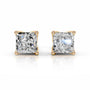 Yellow :: luxury round lab grown diamond earrings premium craftsmanship