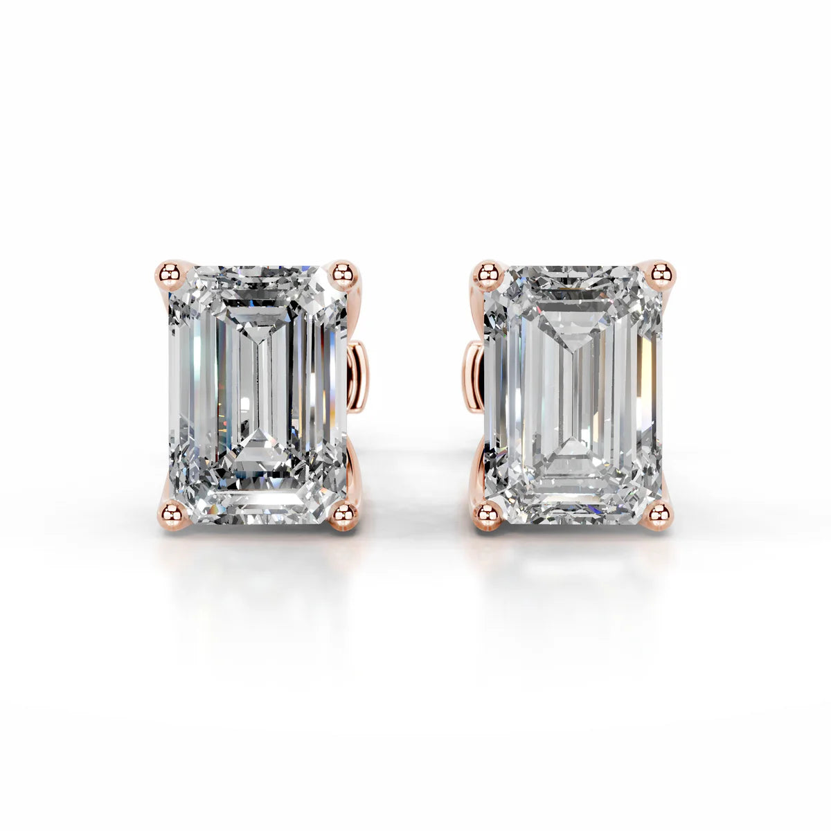 Rose :: timeless round diamond studs lab grown classic fine jewelry